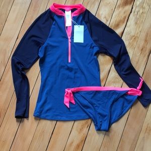 Boden Swim Rash Guard and Bottoms
